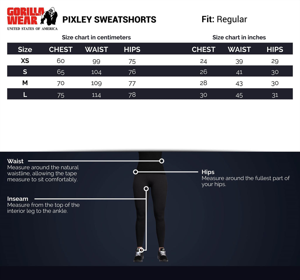 Gorilla Wear Pixley Sweatshorts - Zwart