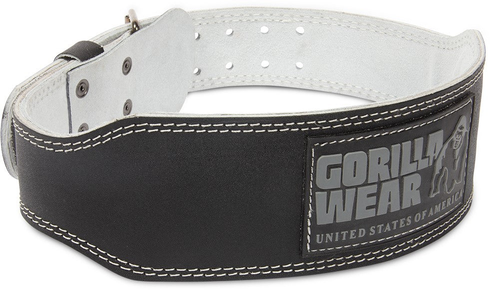 Gorilla Wear Halterriem - 4 Inch Gewatteerde Leren Lifting Belt - Zwart