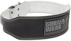 Gorilla Wear Halterriem - 4 Inch Gewatteerde Leren Lifting Belt - Zwart