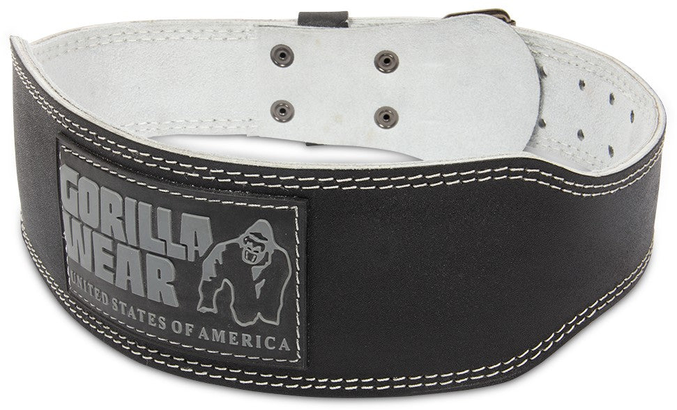 Gorilla Wear Halterriem - 4 Inch Gewatteerde Leren Lifting Belt - Zwart