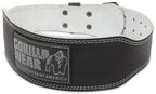 Gorilla Wear Halterriem - 4 Inch Gewatteerde Leren Lifting Belt - Zwart