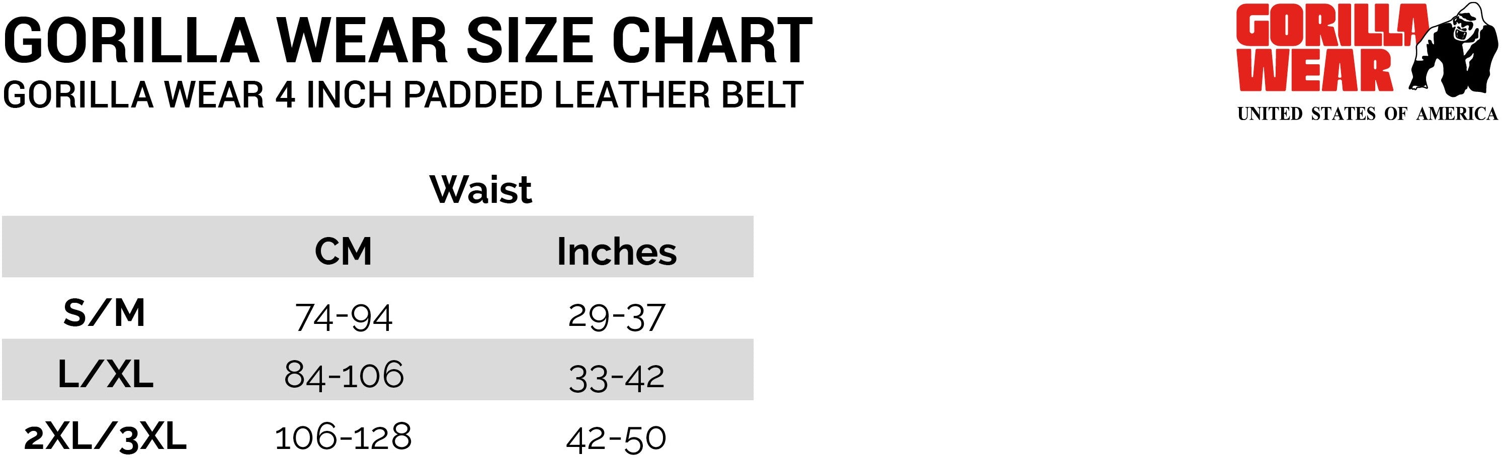 Gorilla Wear Halterriem - 4 Inch Gewatteerde Leren Lifting Belt - Zwart