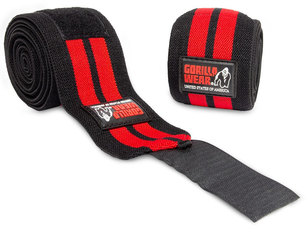 Gorilla Wear Knee Wraps - Zwart/Rood