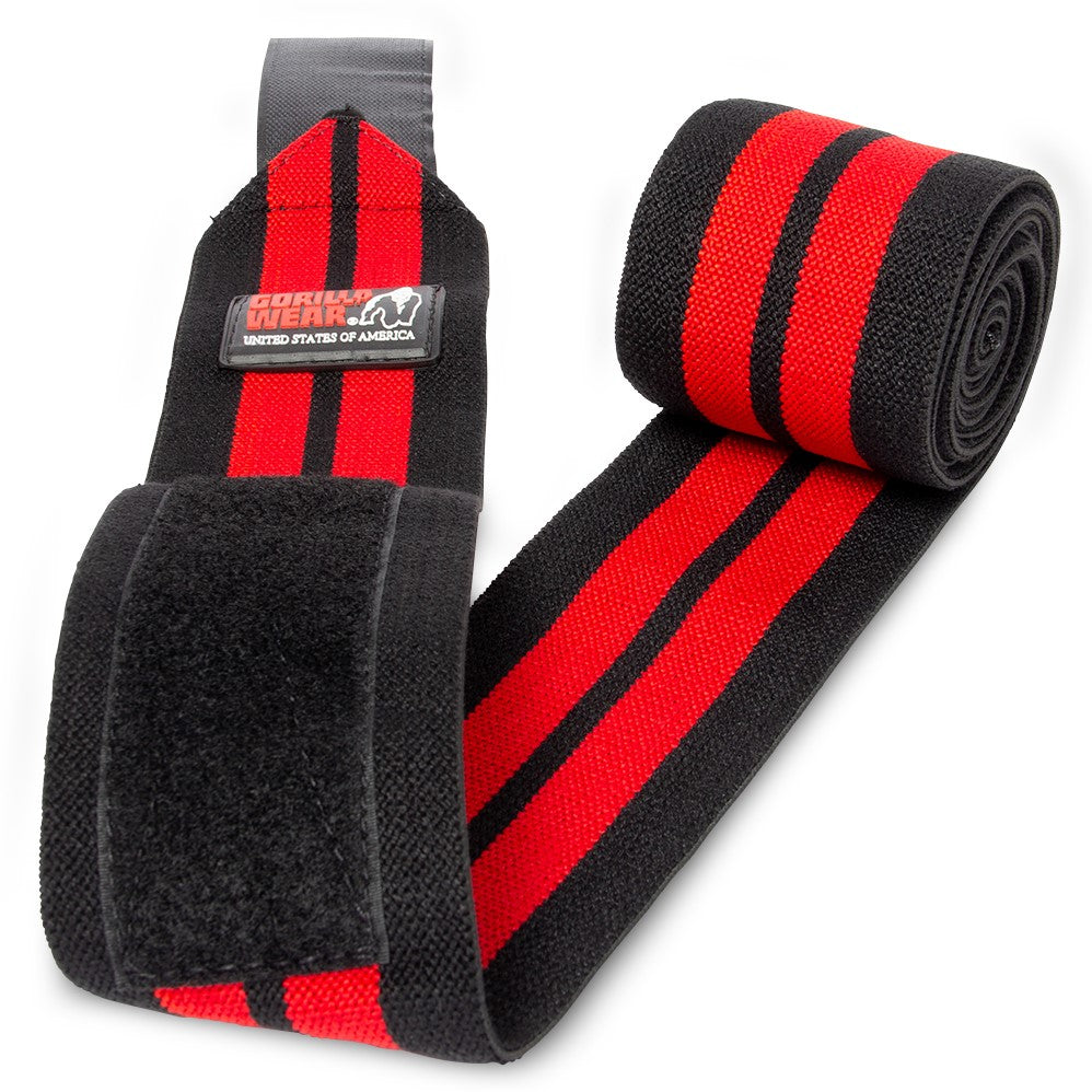 Gorilla Wear Knee Wraps - Zwart/Rood
