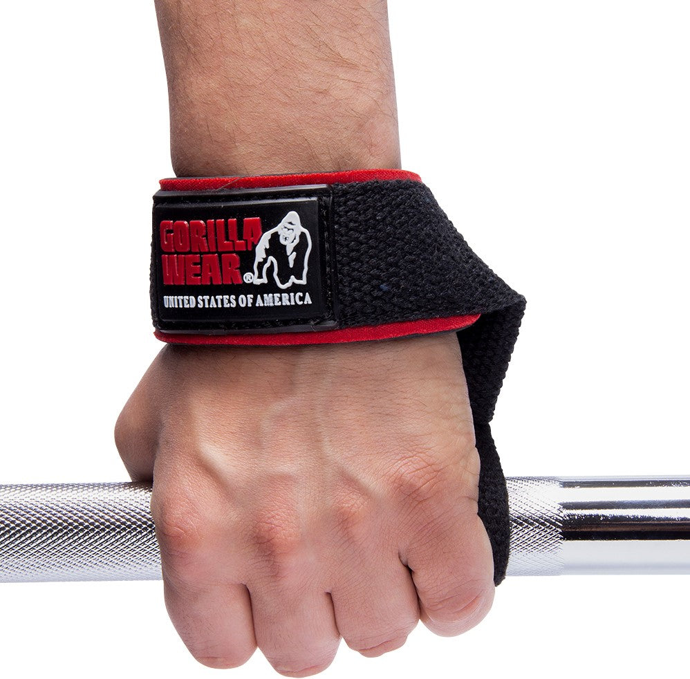 Gorilla Wear Padded Lifting Straps - Zwart
