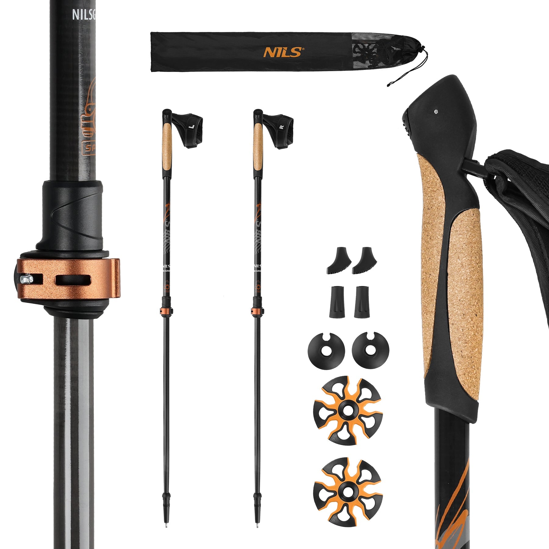 NILS Carbon Nordic Walking Stokken