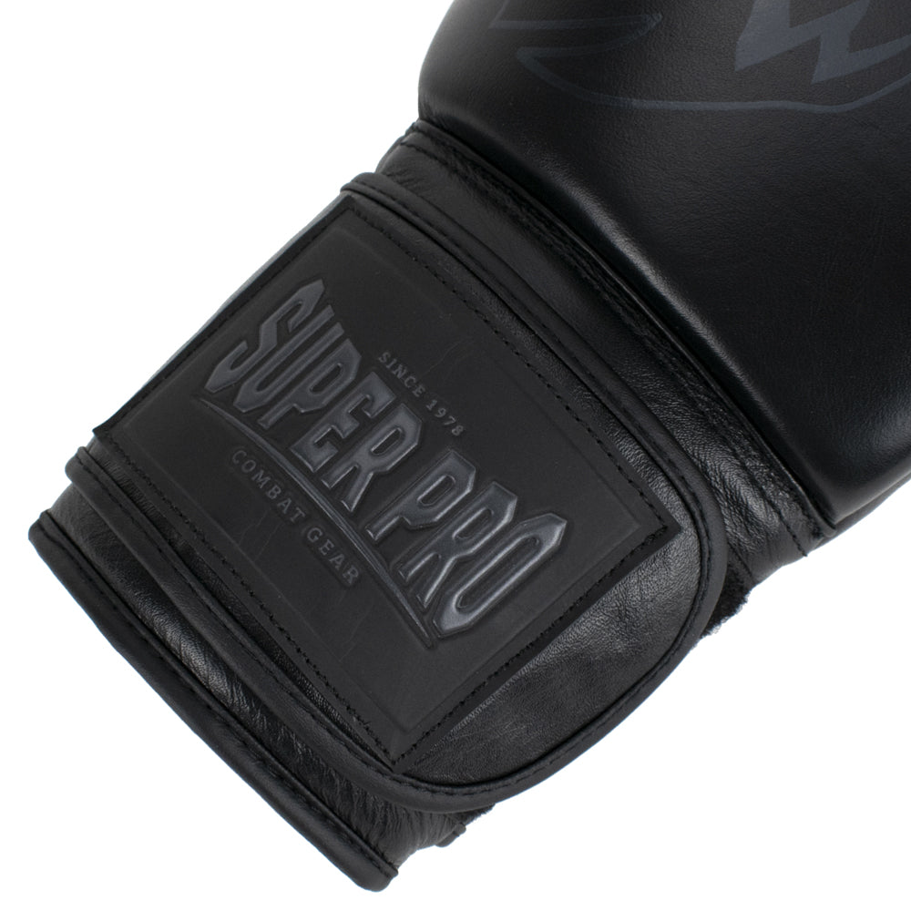 Super Pro Combat Gear Legend Lederen (Kick)Bokshandschoenen - Zwart