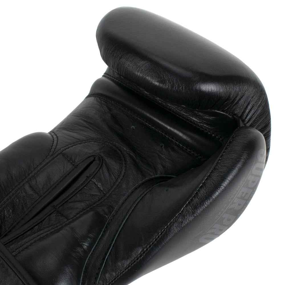 Super Pro Combat Gear Legend Lederen (Kick)Bokshandschoenen - Zwart