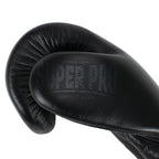 Super Pro Combat Gear Legend Lederen (Kick)Bokshandschoenen - Zwart