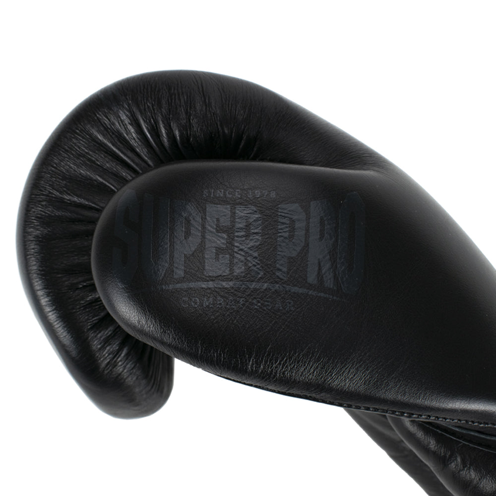 Super Pro Combat Gear Legend Lederen (Kick)Bokshandschoenen - Zwart