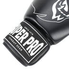 Super Pro Combat Gear Warrior Lederen (Kick)Bokshandschoenen - Zwart/Wit