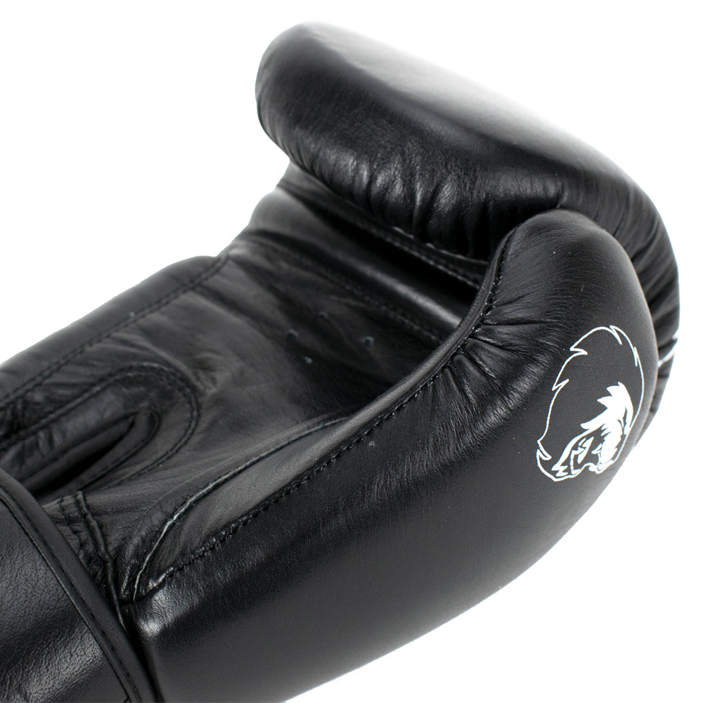 Super Pro Combat Gear Warrior Lederen (Kick)Bokshandschoenen - Zwart/Wit