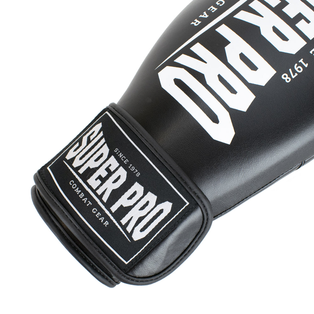Super Pro Combat Gear Champ (Kick)Bokshandschoenen - Zwart/Wit