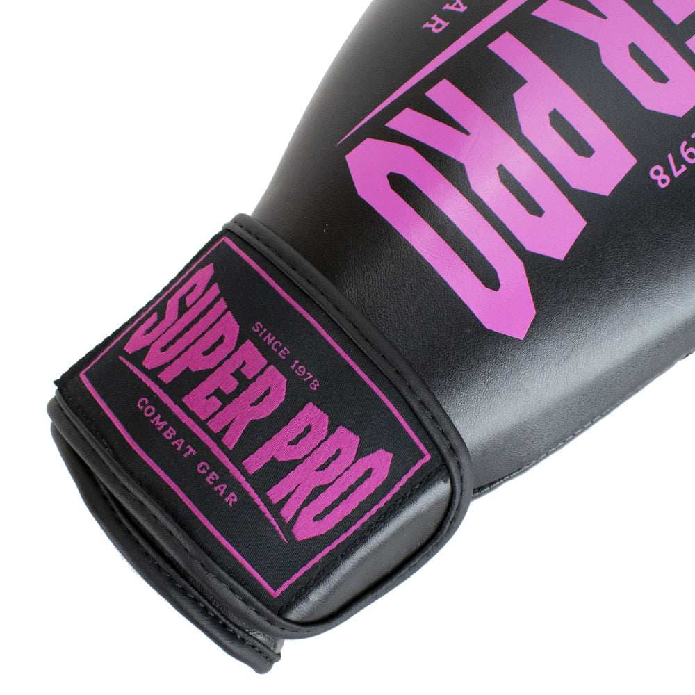 Super Pro Combat Gear Champ (Kick)Bokshandschoenen - Zwart/Roze
