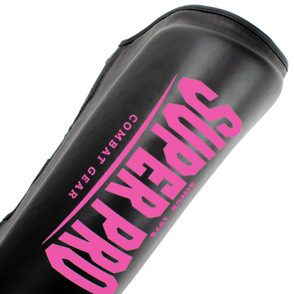 Super Pro Combat Gear Protector Scheenbeschermers - Zwart/Roze