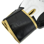 Super Pro Combat Gear Warrior SE Lederen (Kick)Bokshandschoenen - Zwart/Goud/Wit