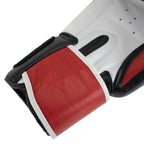 Super Pro Combat Gear Warrior SE Lederen (Kick)Bokshandschoenen - Zwart/Rood/Wit