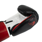 Super Pro Combat Gear Warrior SE Lederen (Kick)Bokshandschoenen - Zwart/Rood/Wit