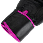 Super Pro Combat Gear Warrior Lederen (Kick)Bokshandschoenen - Zwart/Roze