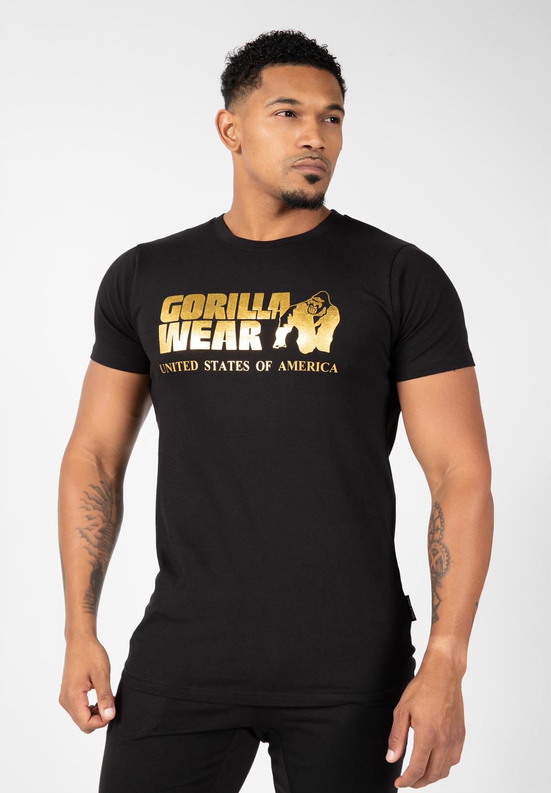 Gorilla Wear Classic T-shirt - Zwart/Goud