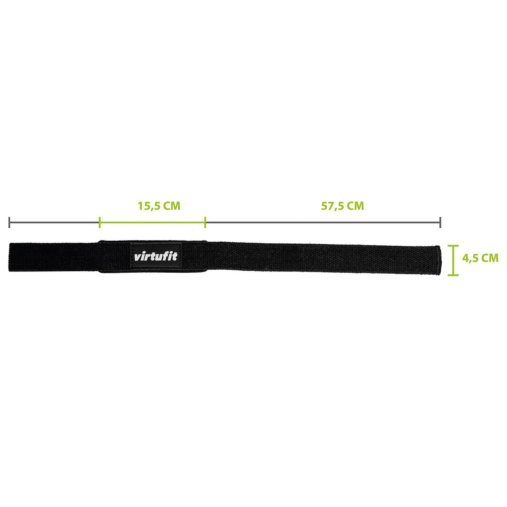 VirtuFit Padded Lifting Straps - Katoen - Zwart