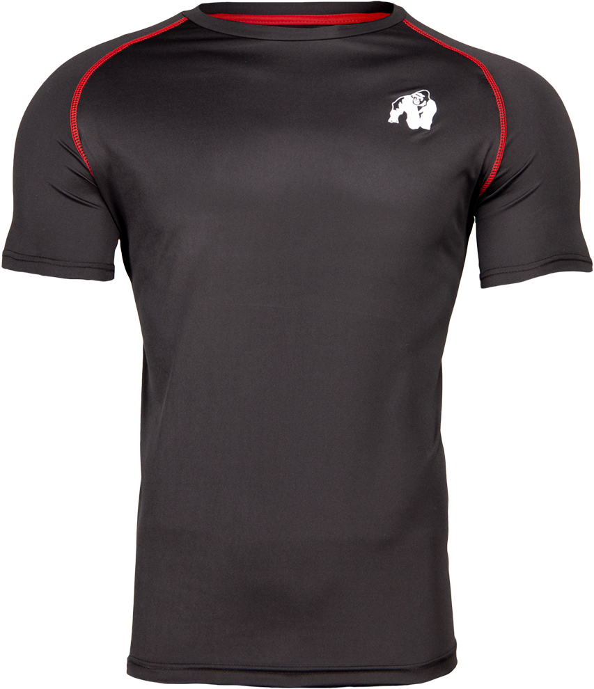 Gorilla Wear Performance T-Shirt - Zwart/Rood