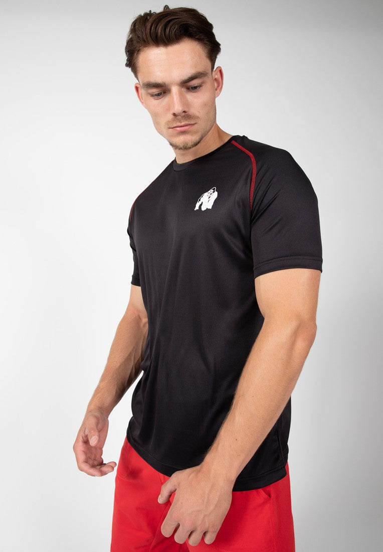 Gorilla Wear Performance T-Shirt - Zwart/Rood