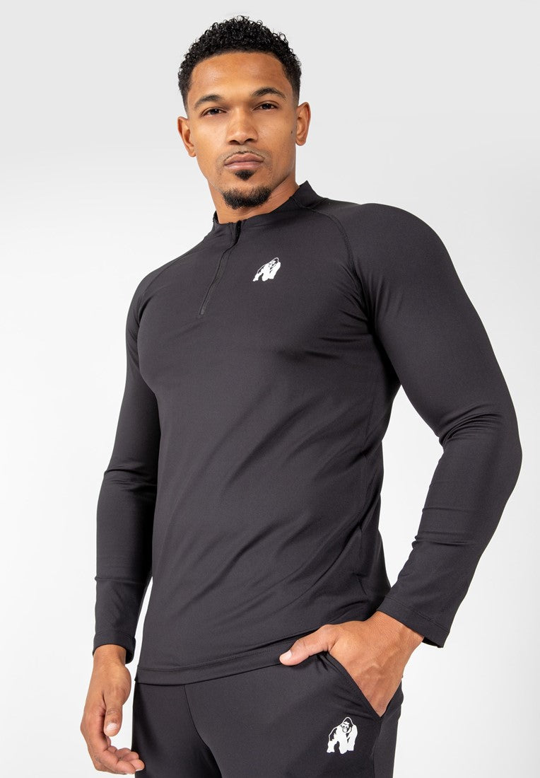 Gorilla Wear Hamilton Hybrid Longsleeve - Zwart