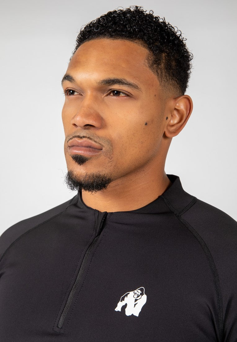 Gorilla Wear Hamilton Hybrid Longsleeve - Zwart