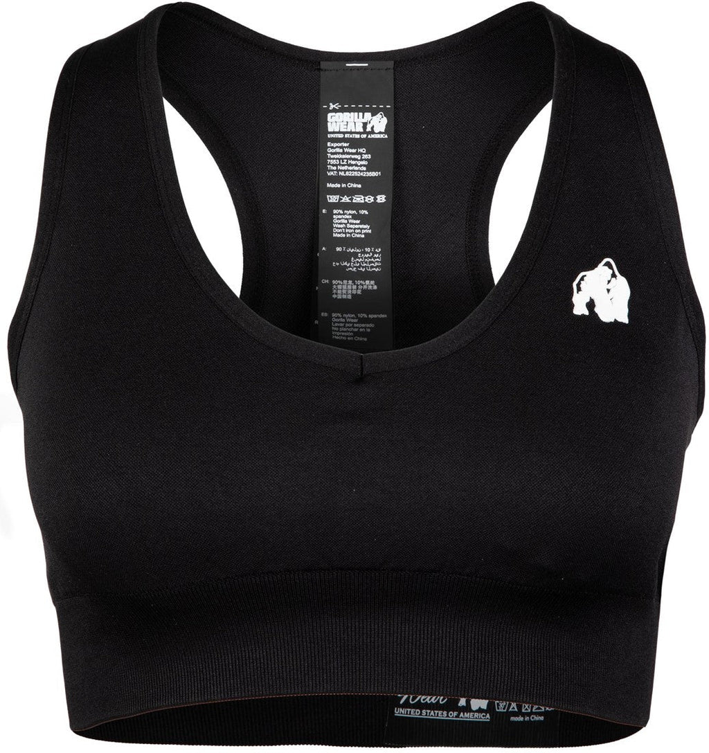 Gorilla Wear Neiro Seamless Sportbeha - Zwart