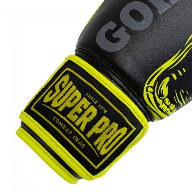 Super Pro Kids Bokshandschoenen Gorilla - Zwart/Geel