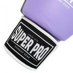 Super Pro Combat Gear Enforcer Lederen (Thai)Bokshandschoenen - Lila/Wit