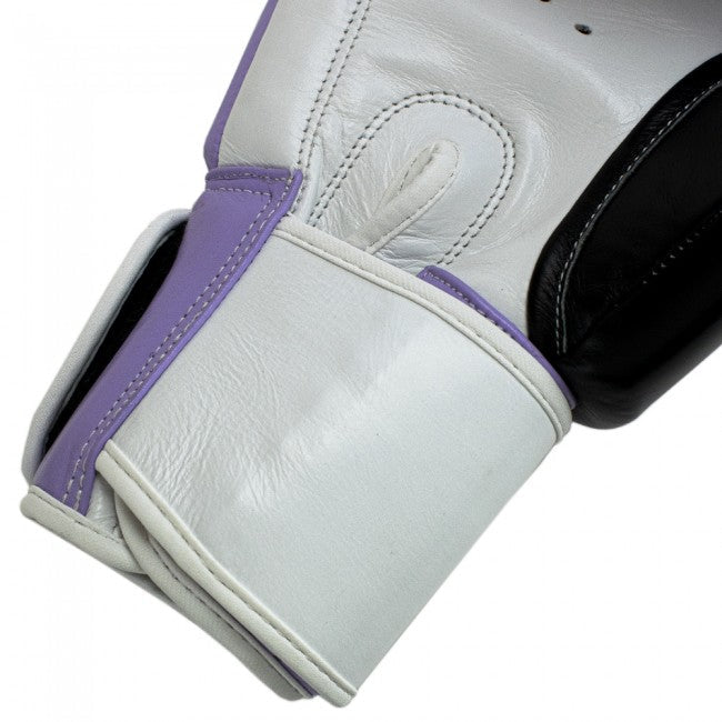 Super Pro Combat Gear Enforcer Lederen (Thai)Bokshandschoenen - Lila/Wit