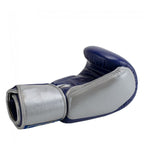 Super Pro Combat Gear Enforcer Lederen (Thai)Bokshandschoenen - Blauw/Zilver
