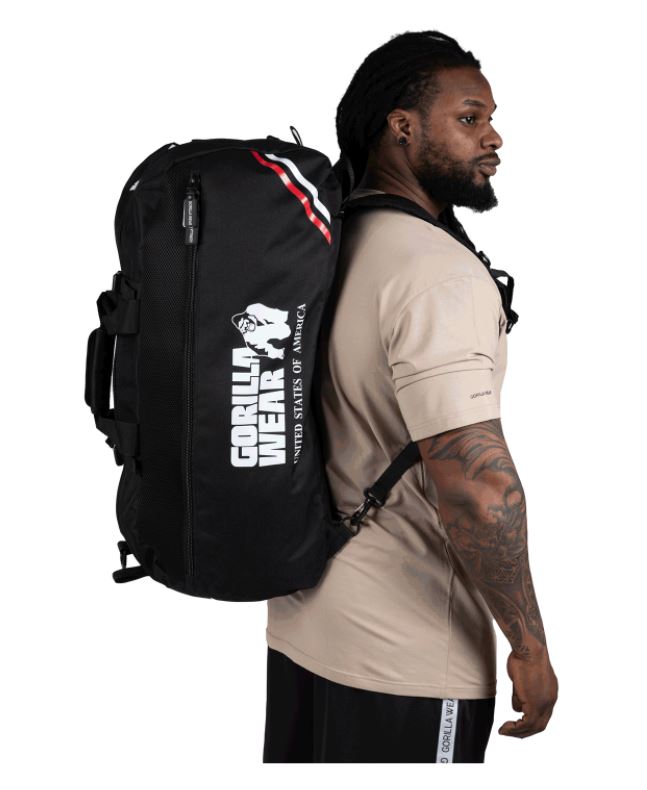 Gorilla Wear Norris Hybride Sporttas/Rugtas - Zwart