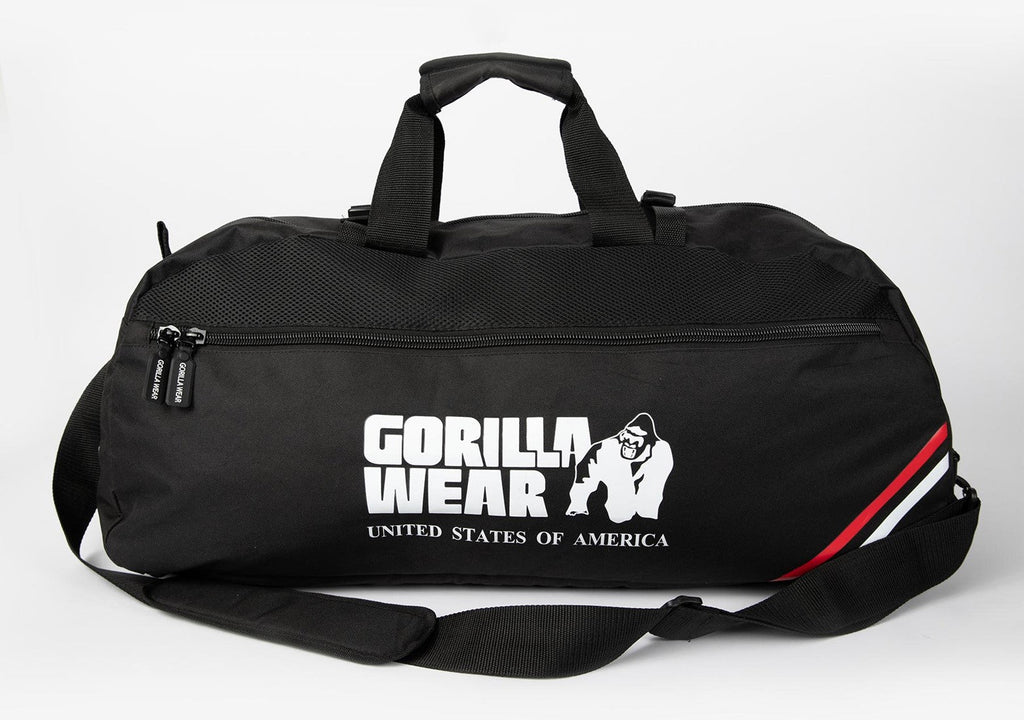 Gorilla Wear Norris Hybride Sporttas/Rugtas - Zwart