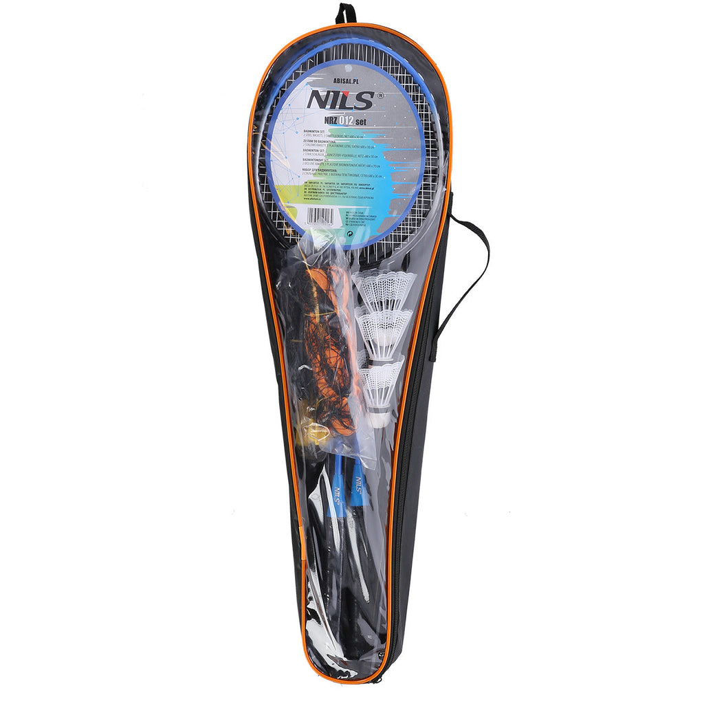 NILS Steeltec Badmintonset - Complete Set - Blauw/Zwart