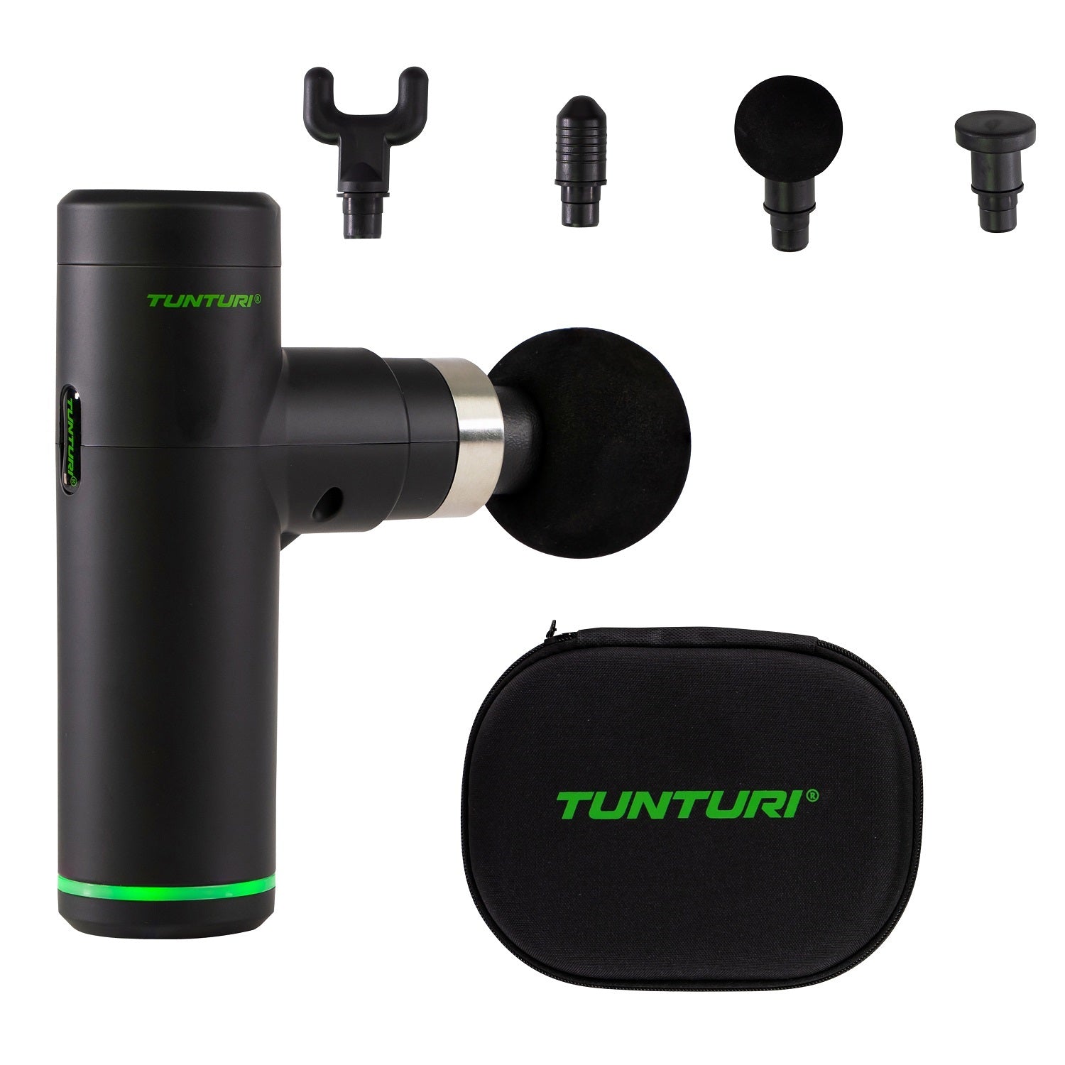 Tunturi Massage Gun Mini - Massage Gun - 4 opzetstukken