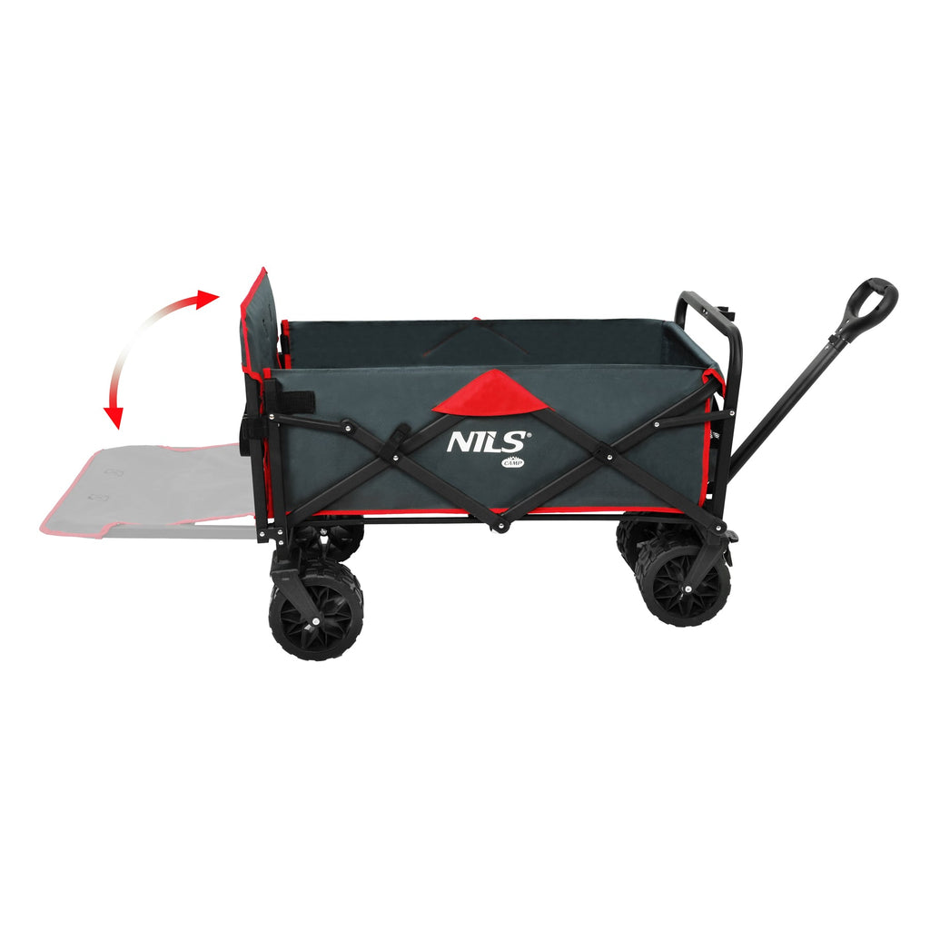 NILS Camp Opvouwbare Bolderkar - Antraciet - 160L