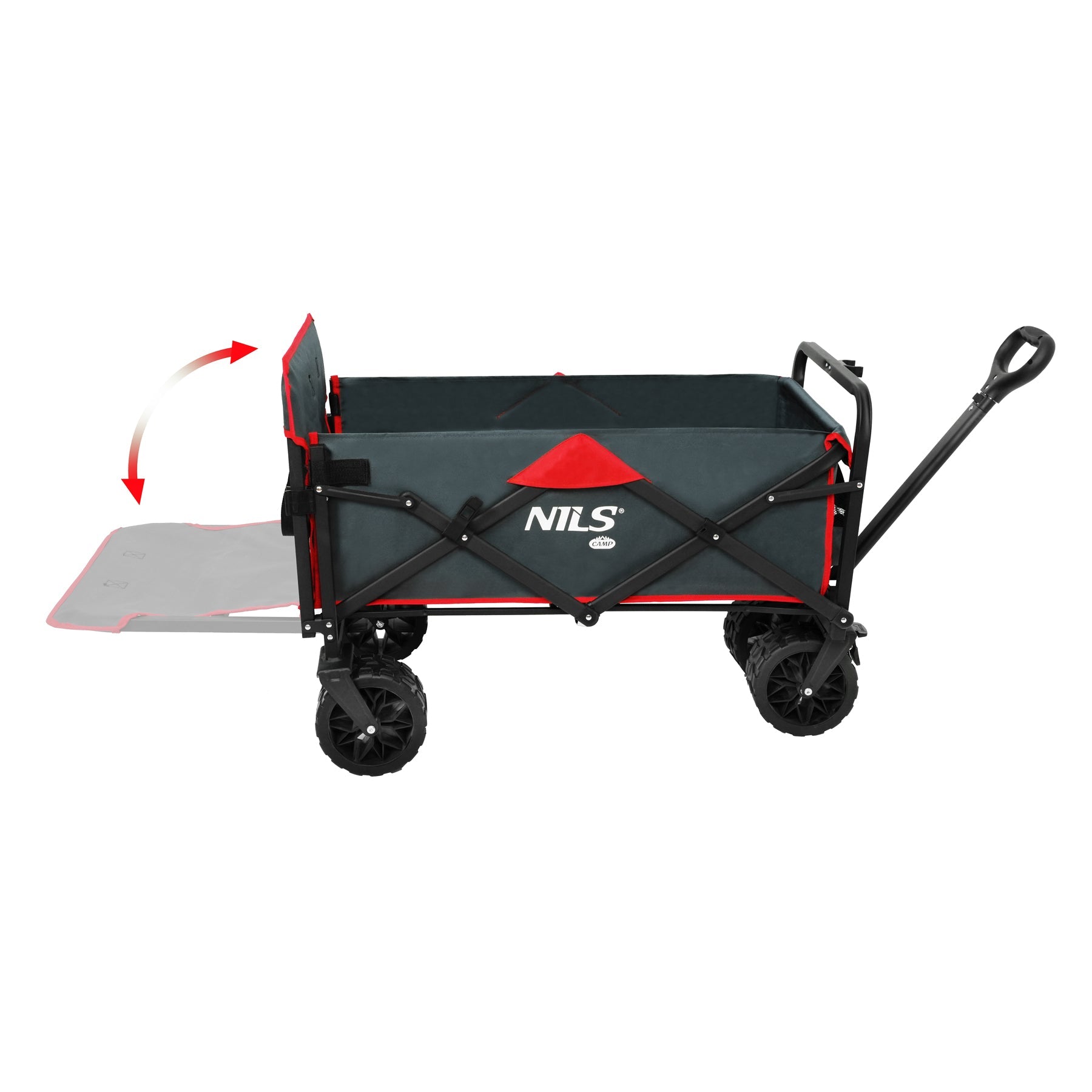 NILS Camp Opvouwbare Bolderkar - Antraciet - 160L