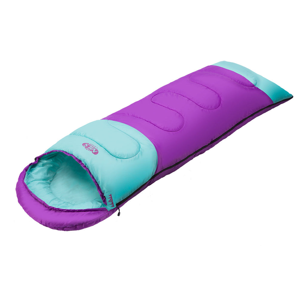 NILS Camp Slaapzak - Paars/Turquoise - Maat M