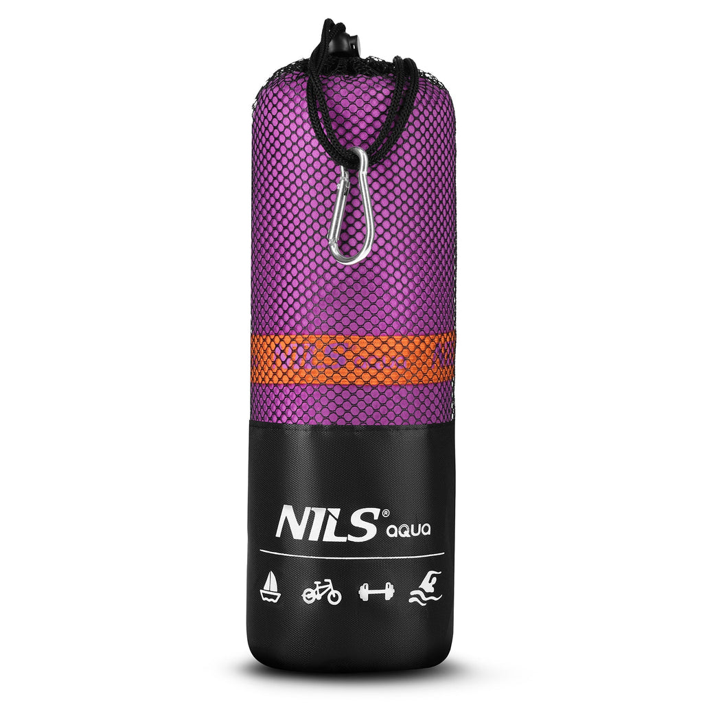 NILS Aqua Microvezel Handdoek - Paars - 180 x 100 cm