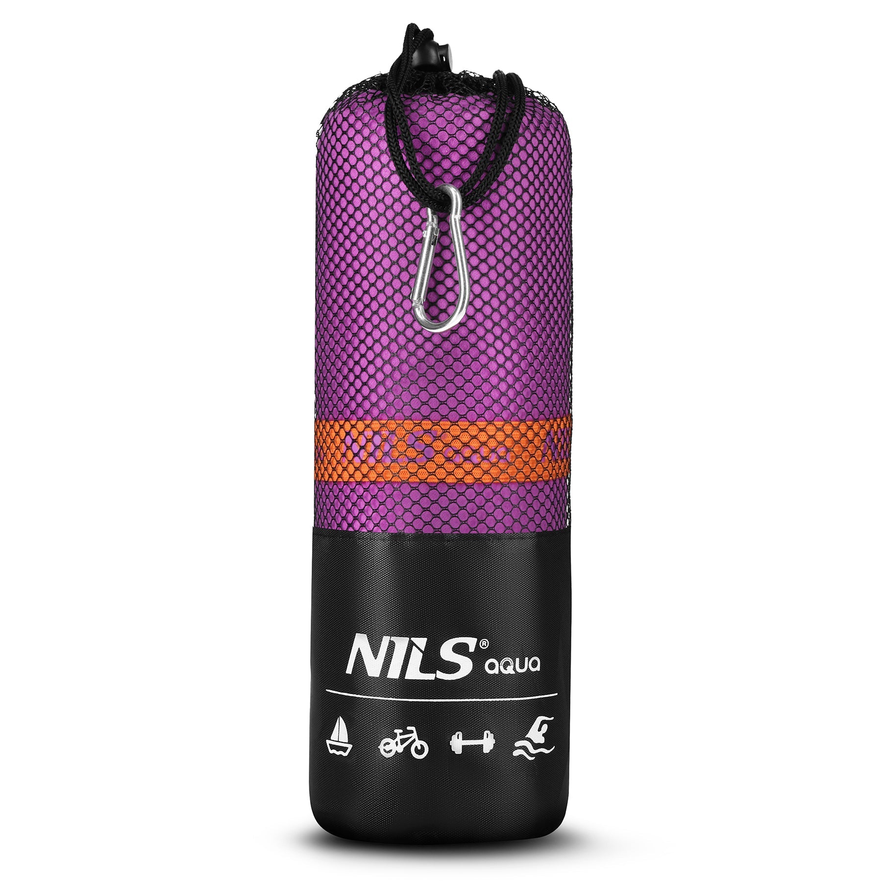 NILS Aqua Microvezel Handdoek - Paars - 180 x 100 cm