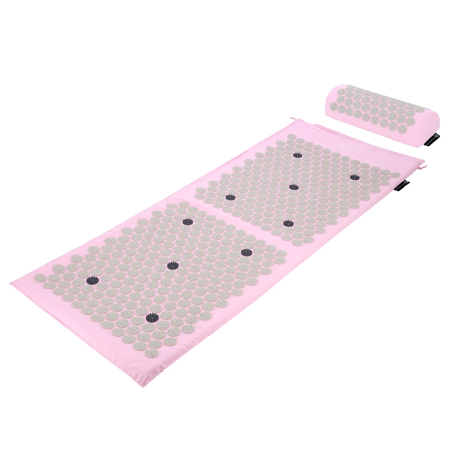 HMS Premium Spijkermat met Spijkerkussen - Roze/Grijs