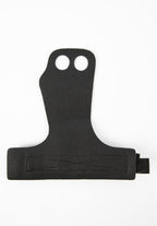 Gorilla Wear 2-Hole Leren Lifting Grips - Zwart