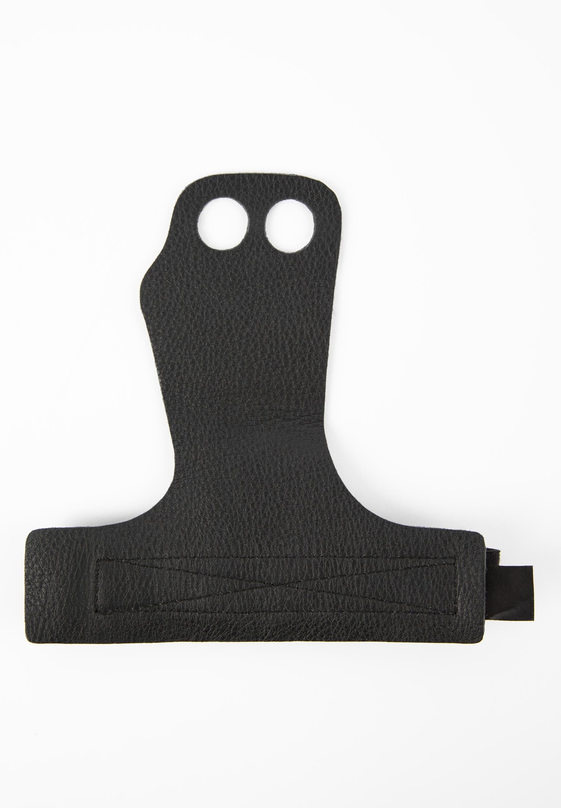 Gorilla Wear 2-Hole Leren Lifting Grips - Zwart