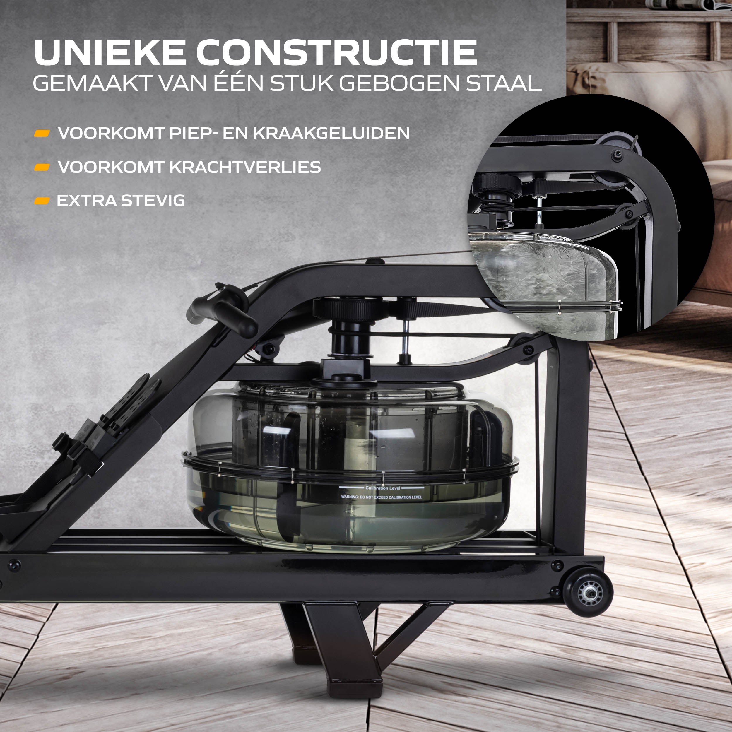 Fluid Rower Neon Pro XL Roeitrainer - Mat Zwart