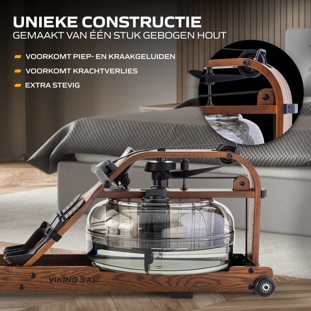 Fluid Rower Viking 3 XL Roeitrainer - Walnoot