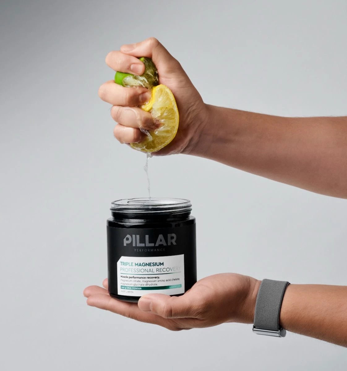 PILLAR Performance Triple Magnesium Poeder - 200 gr - Lemon Lime