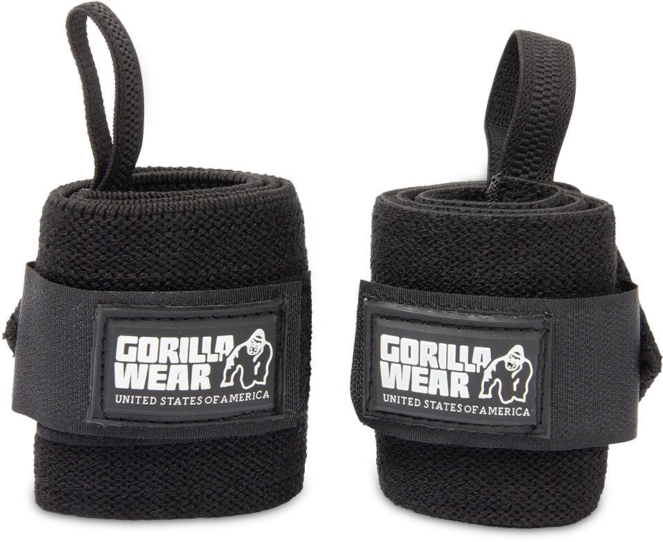 Gorilla Wear Basic Wrist Wraps - Zwart/Wit